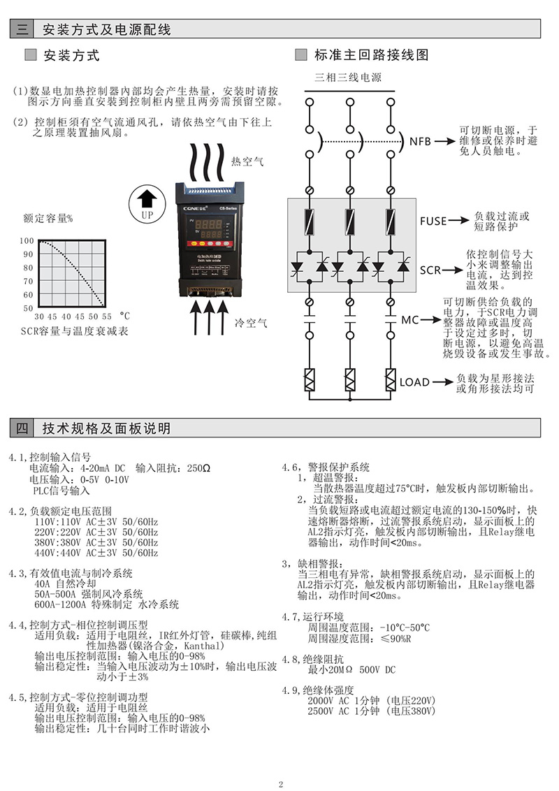 東莞常乾CS-SCR智能數顯 電力調劑器 電流80A 電加熱節制器(圖2) 東莞常乾CS-SCR智能數顯 電力調劑器 電流80A 電加熱節制器(圖2)